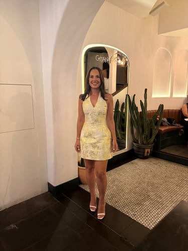 Customer photo review of Cassidy Sandal White Patent Leather