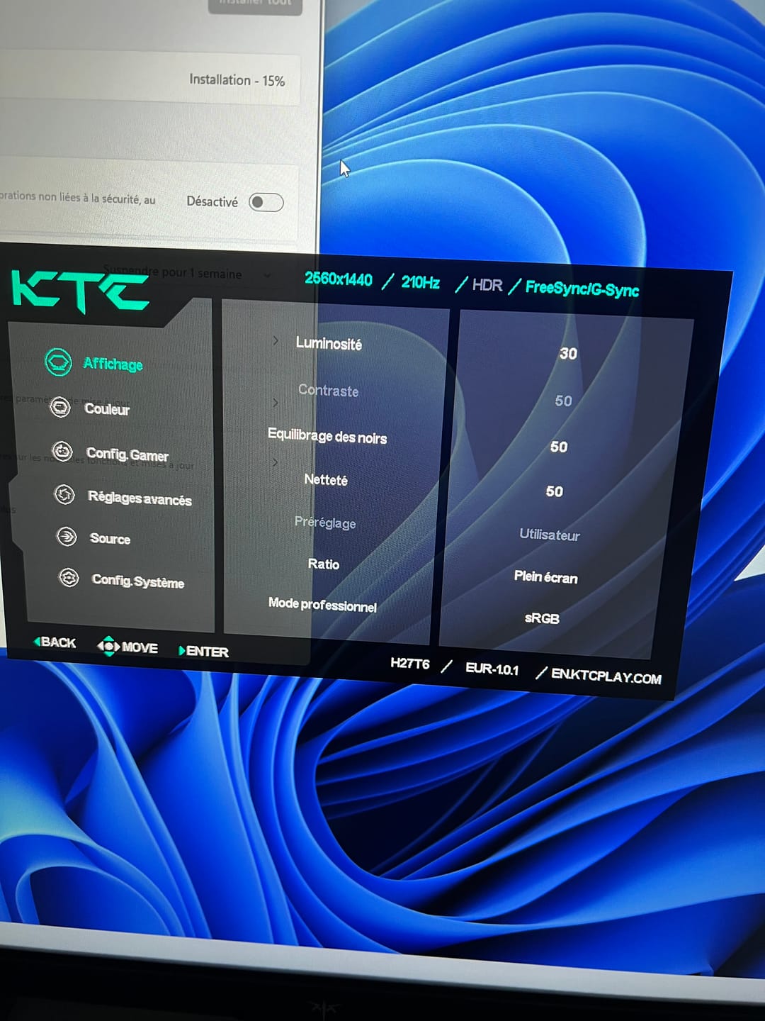 Customer photo review of KTC H27T6 Gaming Monitor