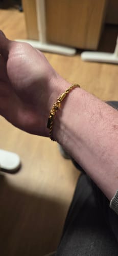 Customer photo review of ROPE BRACELET 3MM | 18K Gold