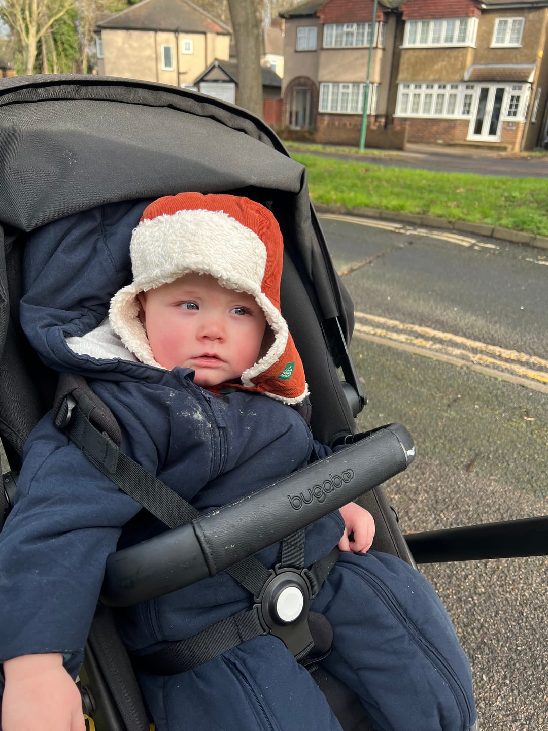 Customer photo review of Ginger Sherpa Fleece Cosy Hat