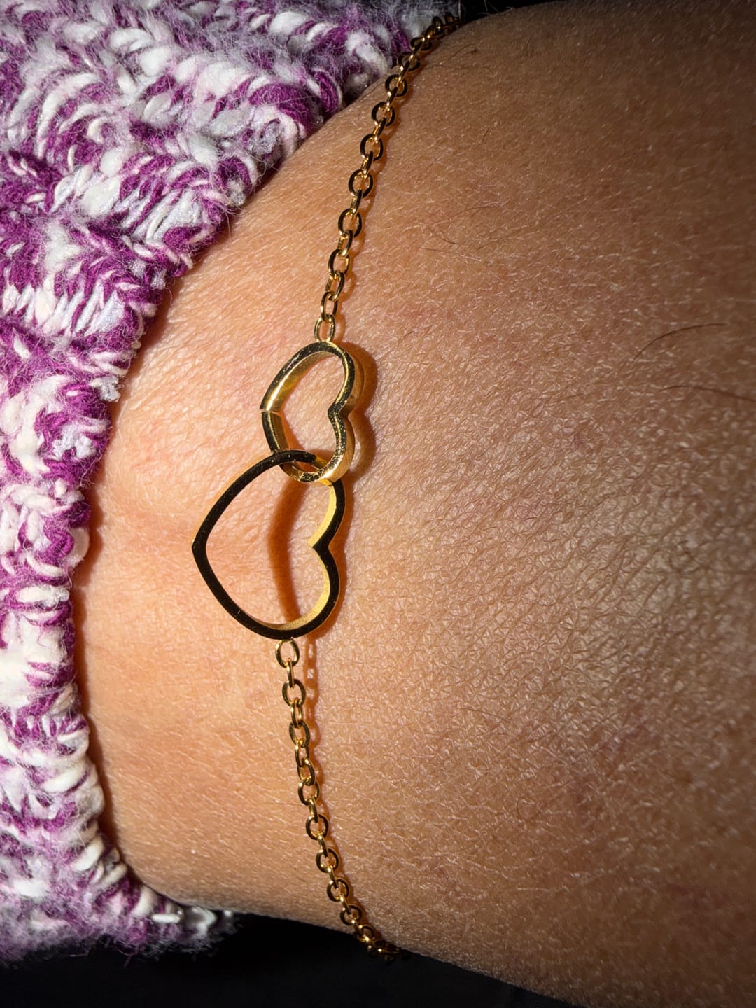 Customer photo review of Heart Link Anklet