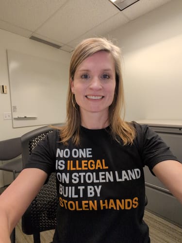 Customer photo review of Stolen Land  Premium Unisex T-Shirt