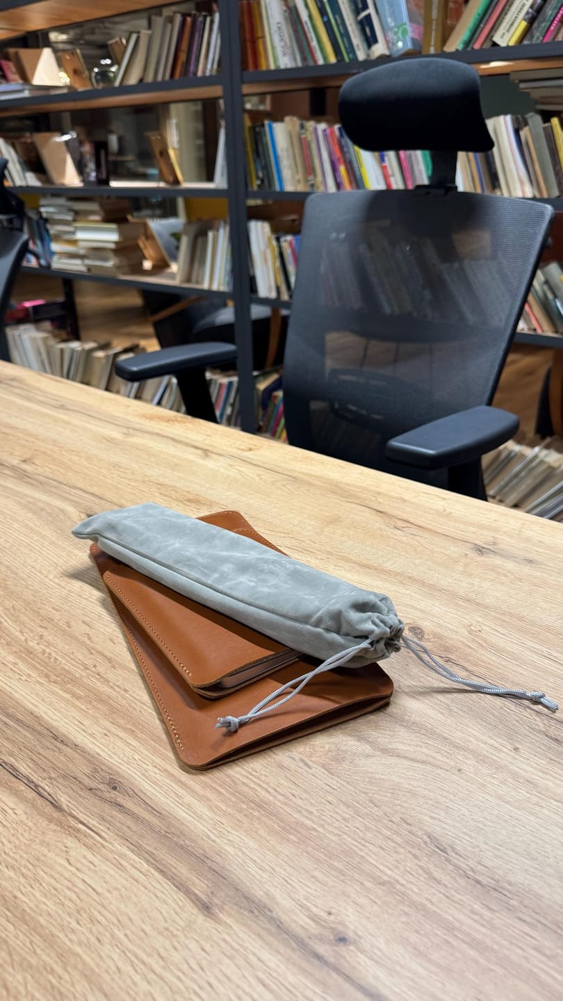 Customer photo review of Distressed Leather Keyboard Sleeve, Handmade Apple Keyboard Slim Case, Numeric Keyboard Sleeve, Apple Keyboard Touch ID Cover