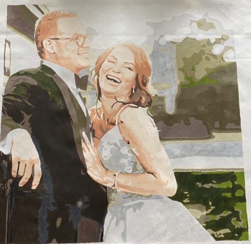 Customer photo review of Custom Portrait Paint By Numbers