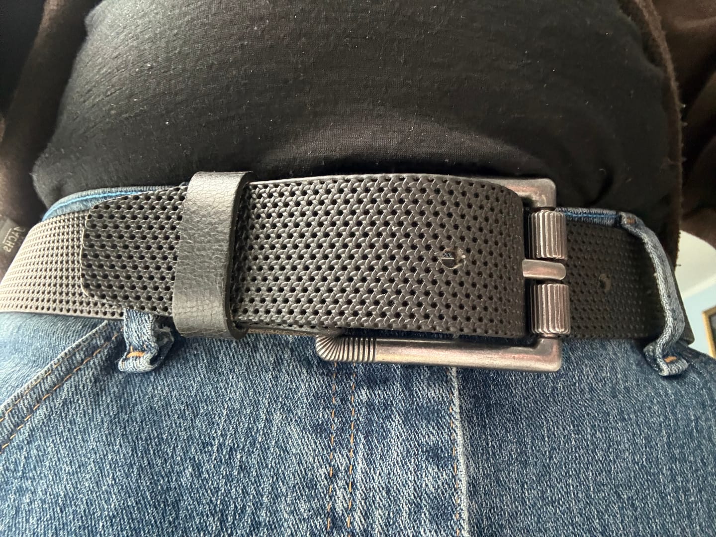 Customer photo review of The Steampunk Belt- Heavy Duty Full Grain Leather Belt