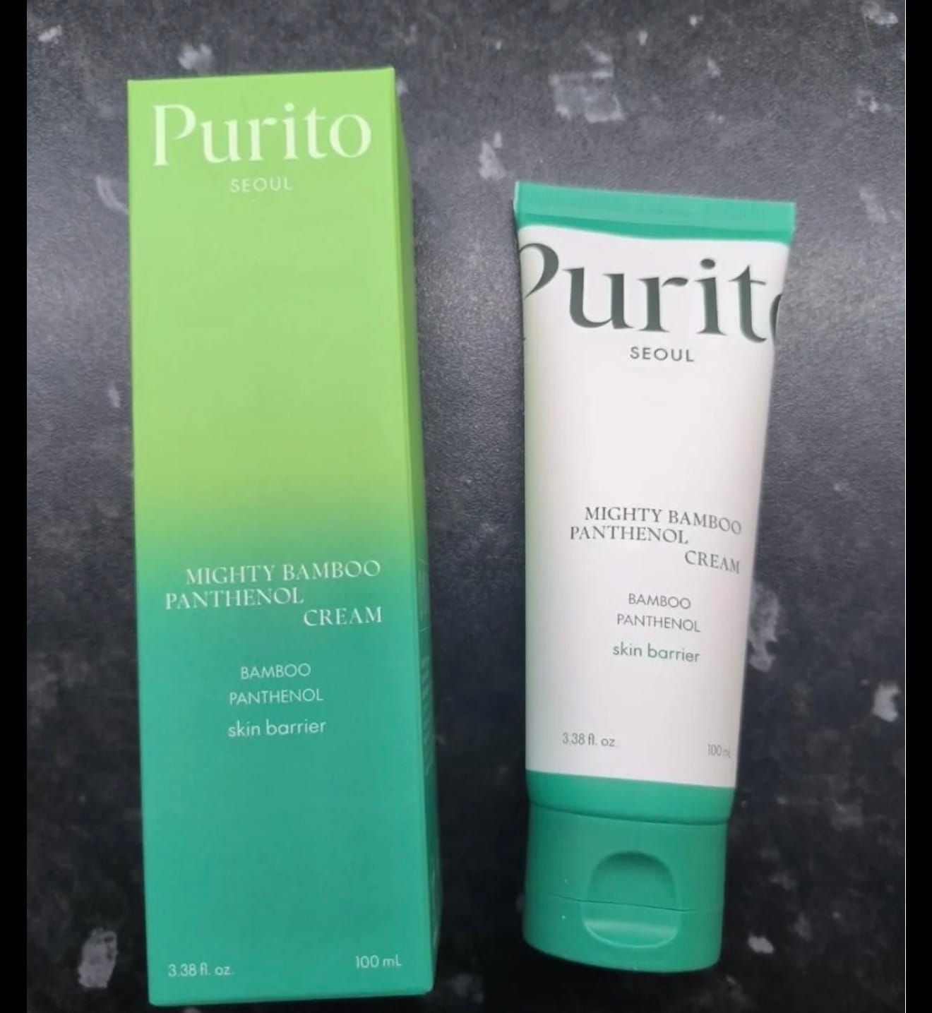 Customer photo review of Krēms sejai ar pantenolu PURITO Mighty Bamboo Panthenol Cream
