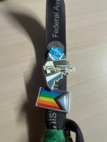 Customer photo review of PWM Airport Pin – Portland International Jetport, Maine