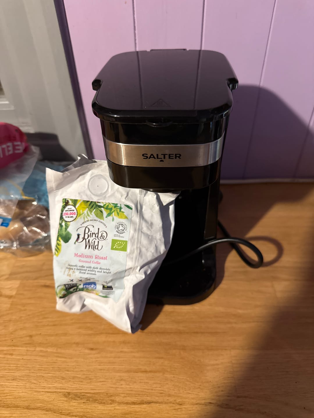 Customer photo review of Medium Roast Fairtrade Organic Coffee, Beans or Ground - 200g, 500g, 1kg