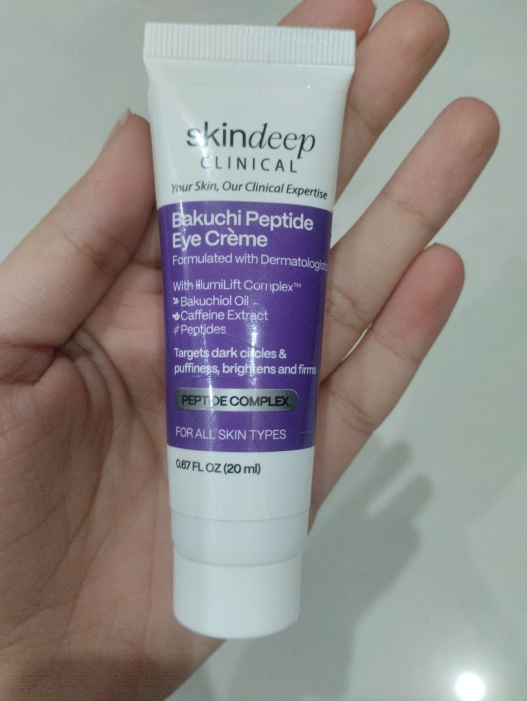 Customer photo review of Bakuchi Peptide Eye Crème
