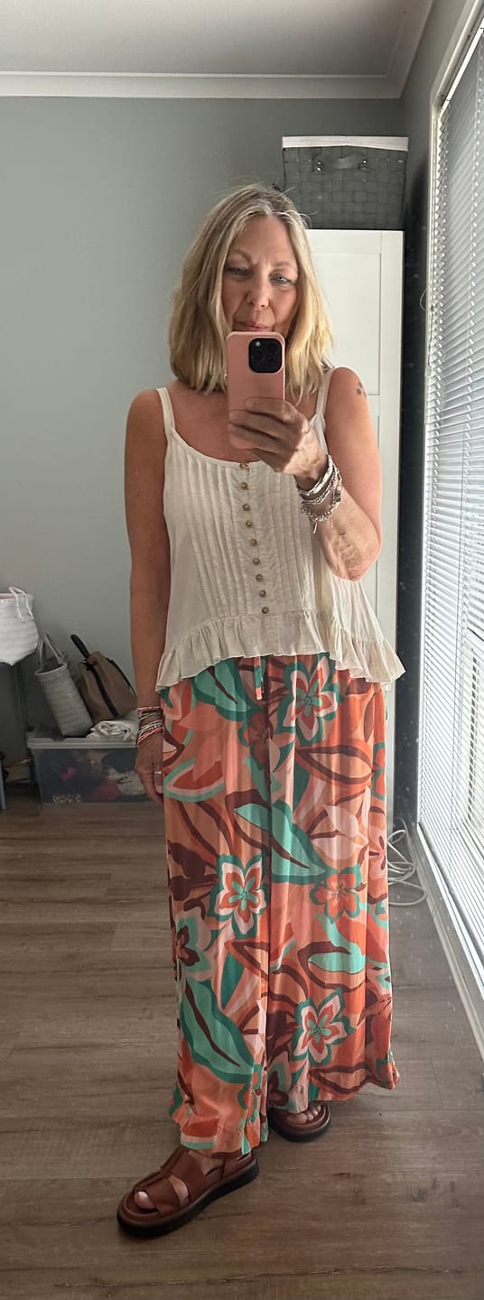 Customer photo review of Lily Rose Singlet | CROPPED | Natural