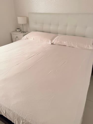 Customer photo review of Sábana Bajera Seda 100% (198 x 203 x 40 cm King)