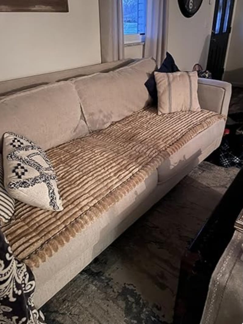 Customer photo review of LuxeLounge™ – Washable Pet Couch Cover