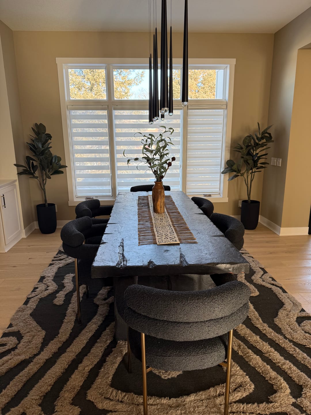 Customer photo review of Geometric African Twig & Mudcloth Table Runner