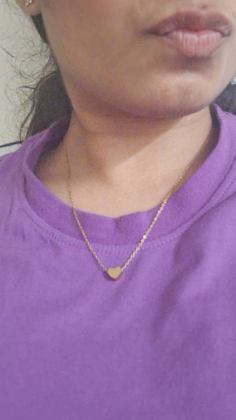 Customer photo review of Paris Heart Necklace