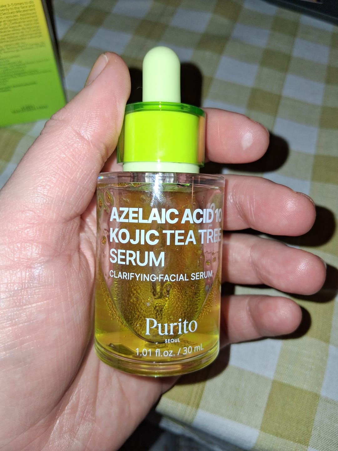 Customer photo review of Serums pret akni Purito Seoul Azelaic Acid 10 Kojic Tea Tree Serum