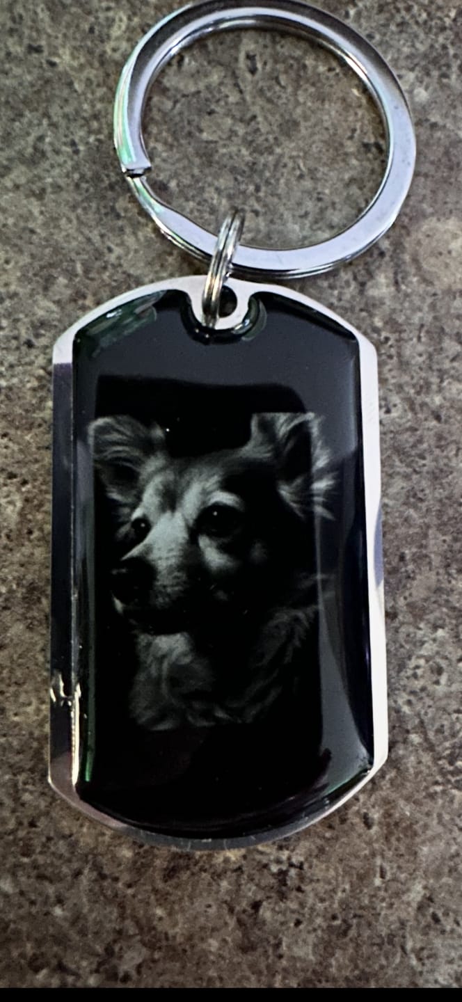 Customer photo review of Personalized Pet Keychain