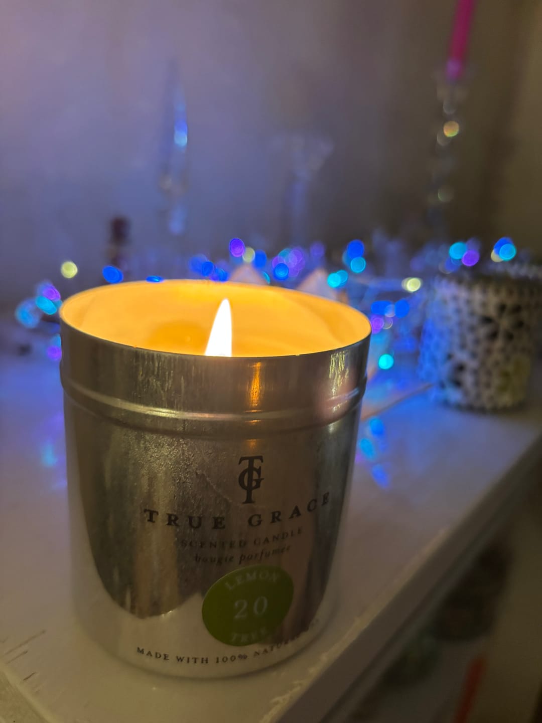 Customer photo review of Lemon Tree Tin Candle