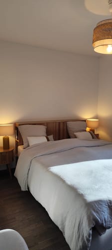 Customer photo review of ESLOV - Tête de lit 160 en bois avec rangements