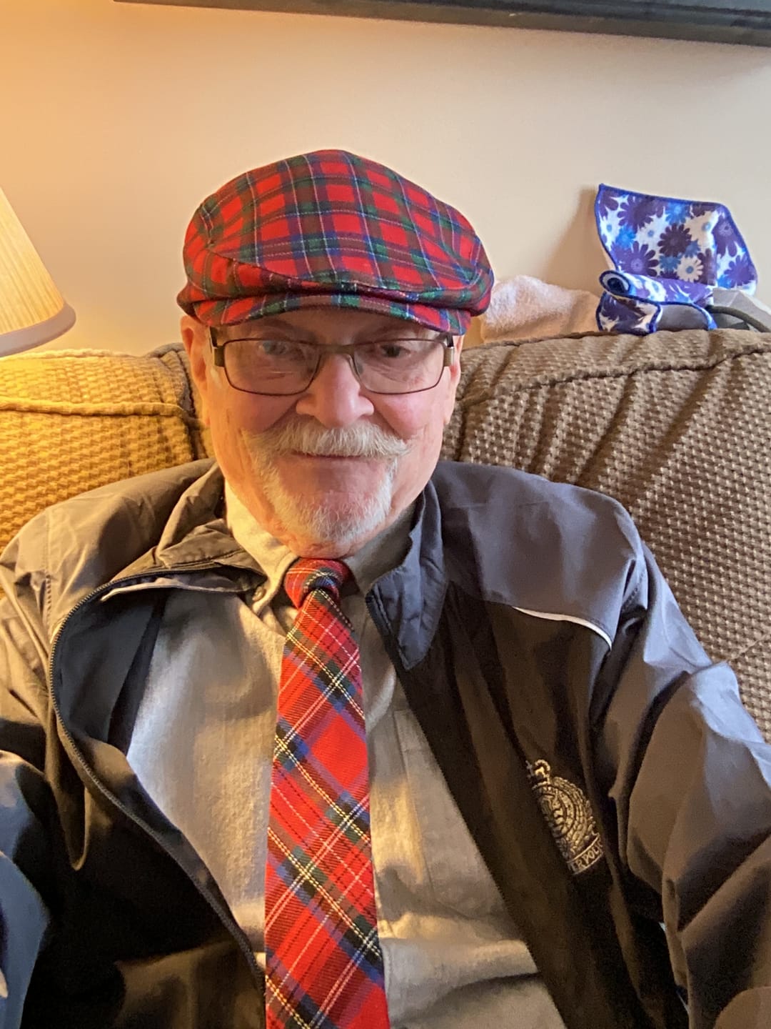 Customer photo review of Men's Traditional Green Red Check Plaid Necktie