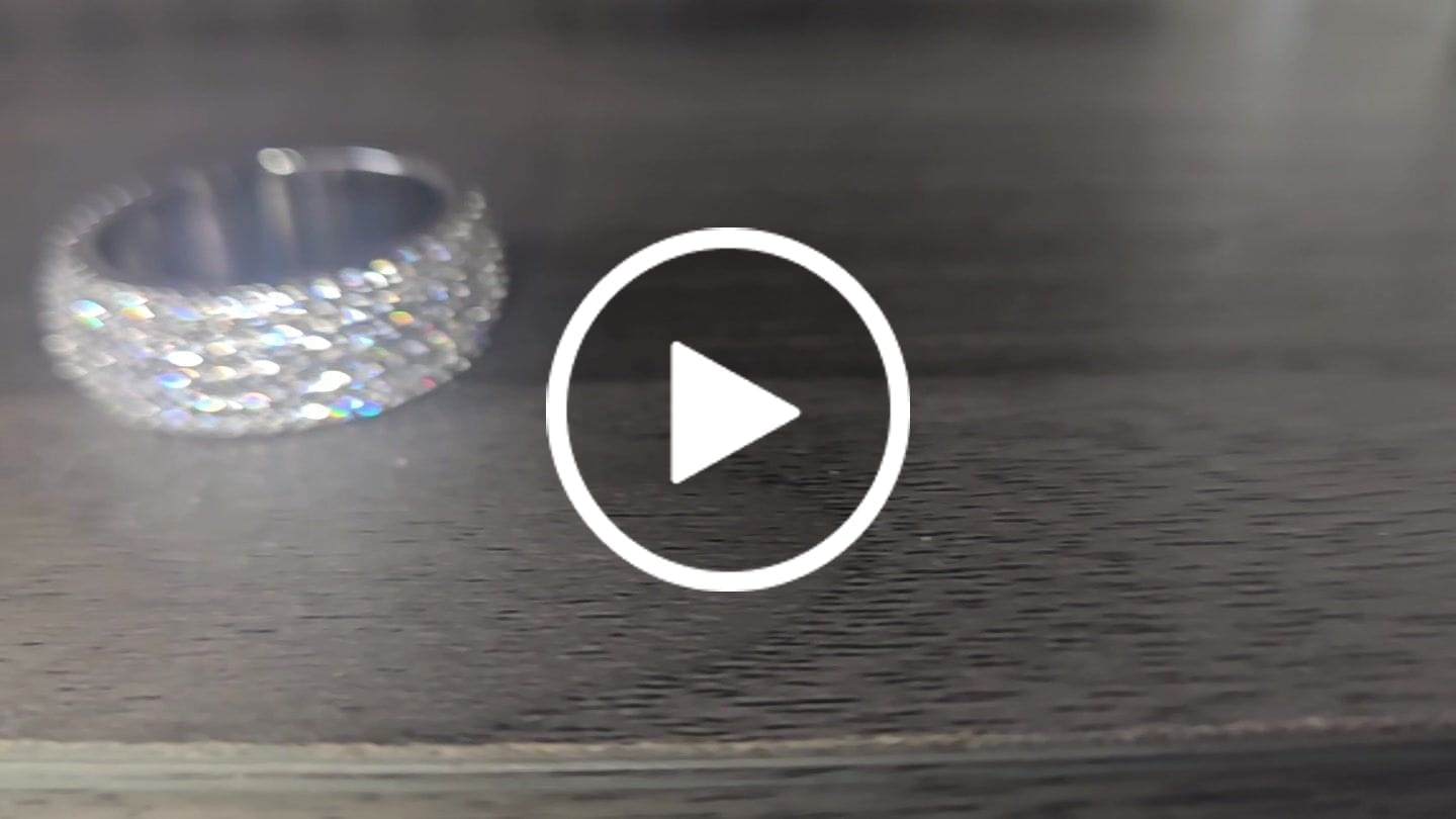 Customer video review of Moissanite 5 Row Paved Ring - 925 Silver - D Colour - VVS1