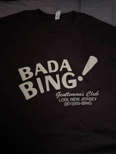 Customer photo review of Bada Bing! Employee Shirt