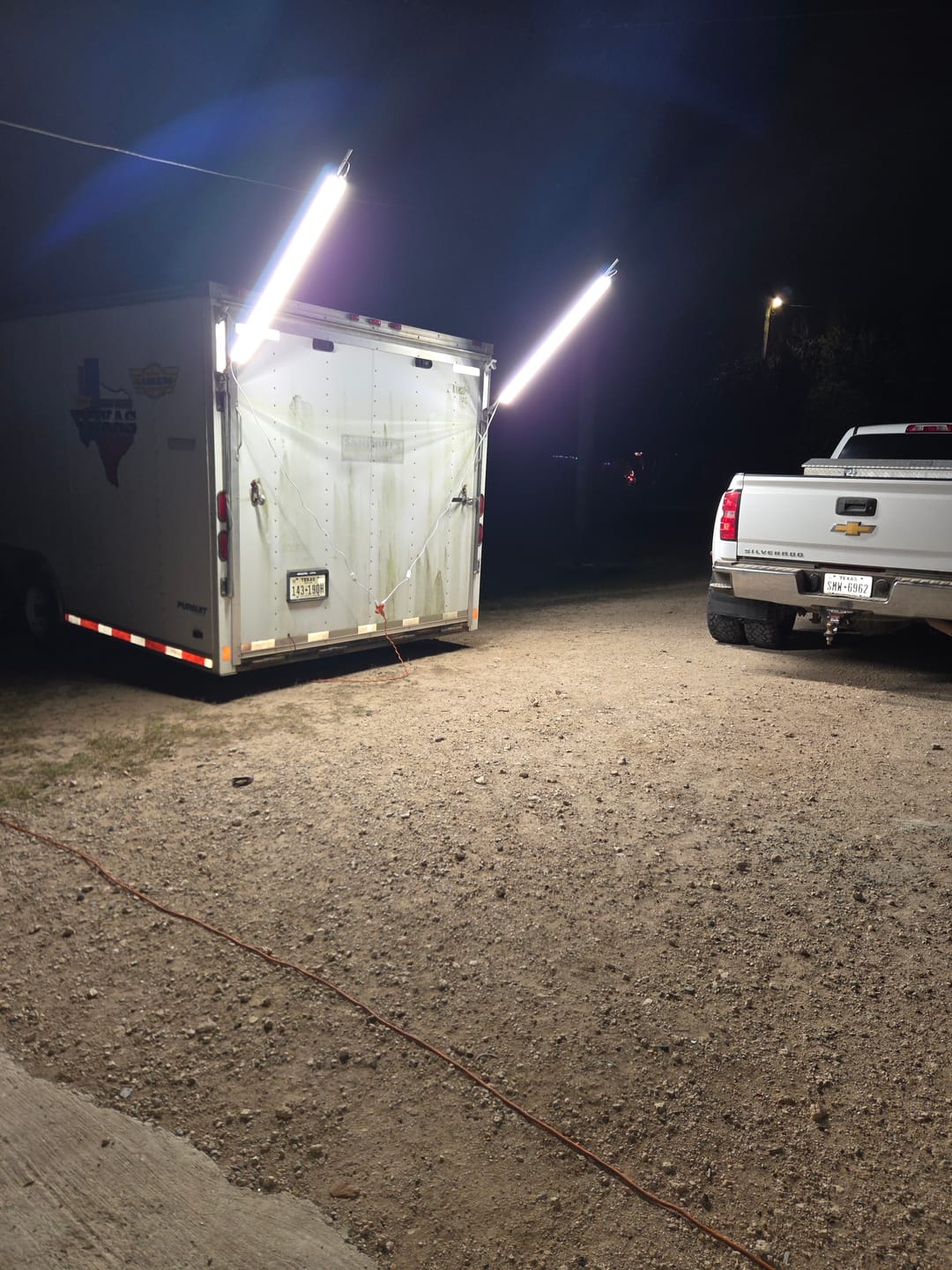 Customer photo review of Food Truck Service Area Light – Dual 5 Foot Pole 20,000 Lumens