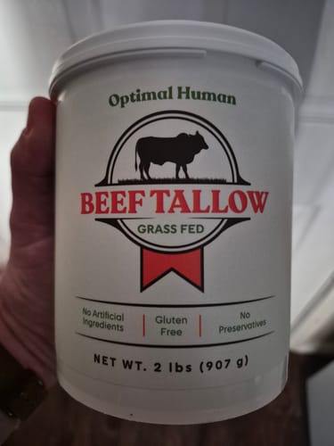 Customer photo review of Optimal Human Pure Grass-Fed Beef Tallow
