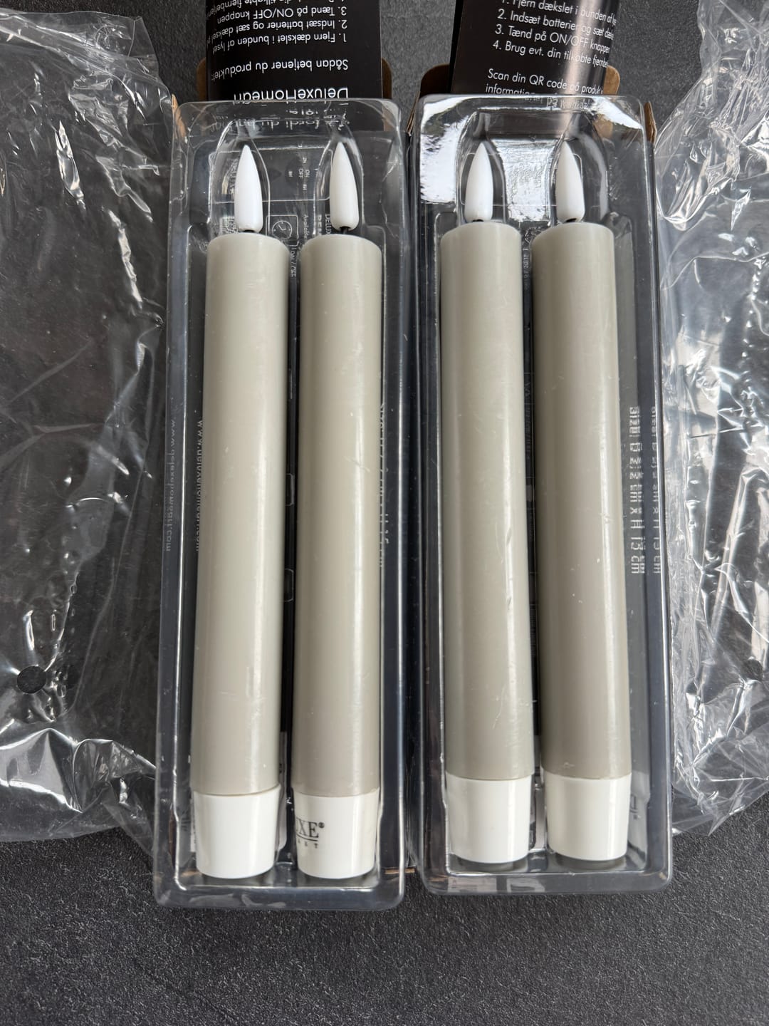 Customer photo review of LED Kronelys 2 stk, Ø 2 x 15 cm Sand