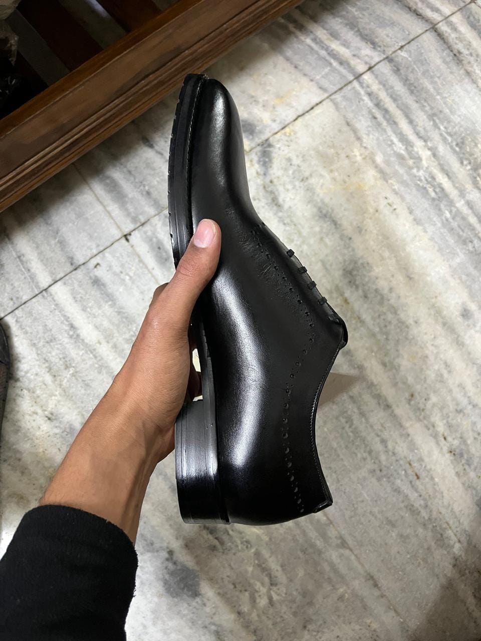 Customer photo review of Wholecut Oxfords - Black
