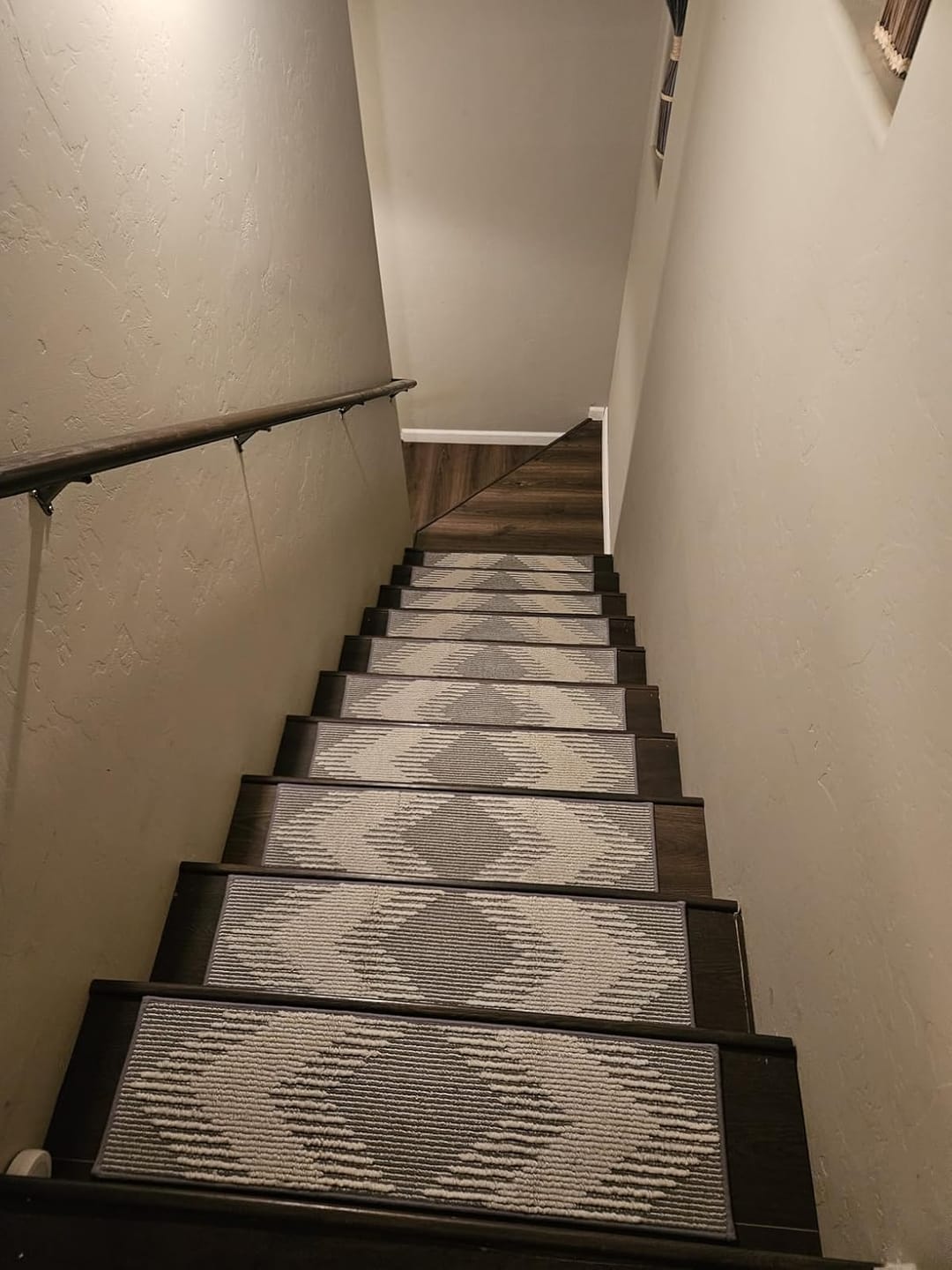 Customer photo review of Textured Non-Slip Stair Treads - Gray