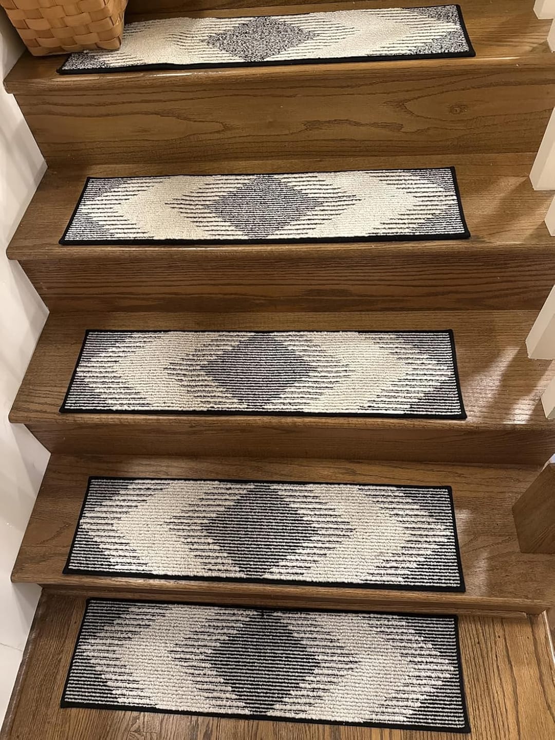 Customer photo review of Textured Non-Slip Stair Treads - Black