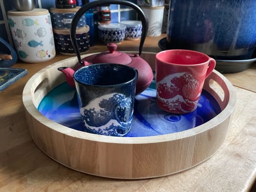 Customer photo review of Mug Japonais Kanagawa Bleu