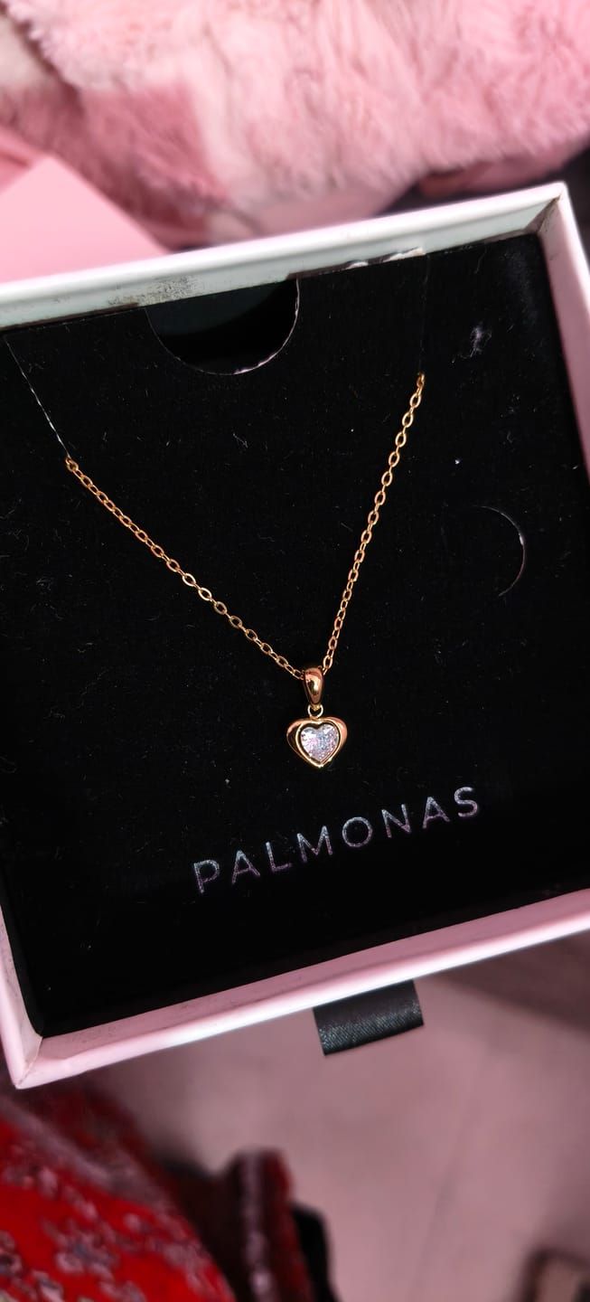 Customer photo review of Twin Glow Heart Necklace