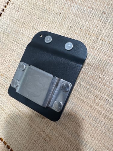 Customer photo review of Perkins Builder Brothers Clip-On Tool Belt Drill Holder For Cordless Drill, Tape Measure, and Impact Driver