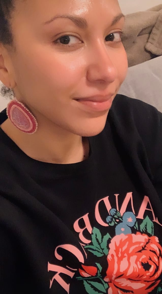 Customer photo review of Rose Land Back Crewneck