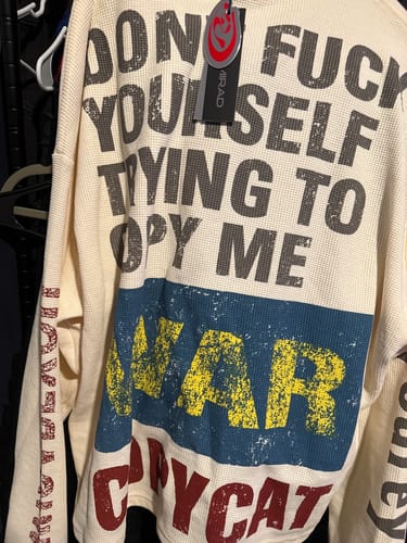 Customer photo review of Omirad “COPYCAT WAR” Heavy Waffle Long Sleeve