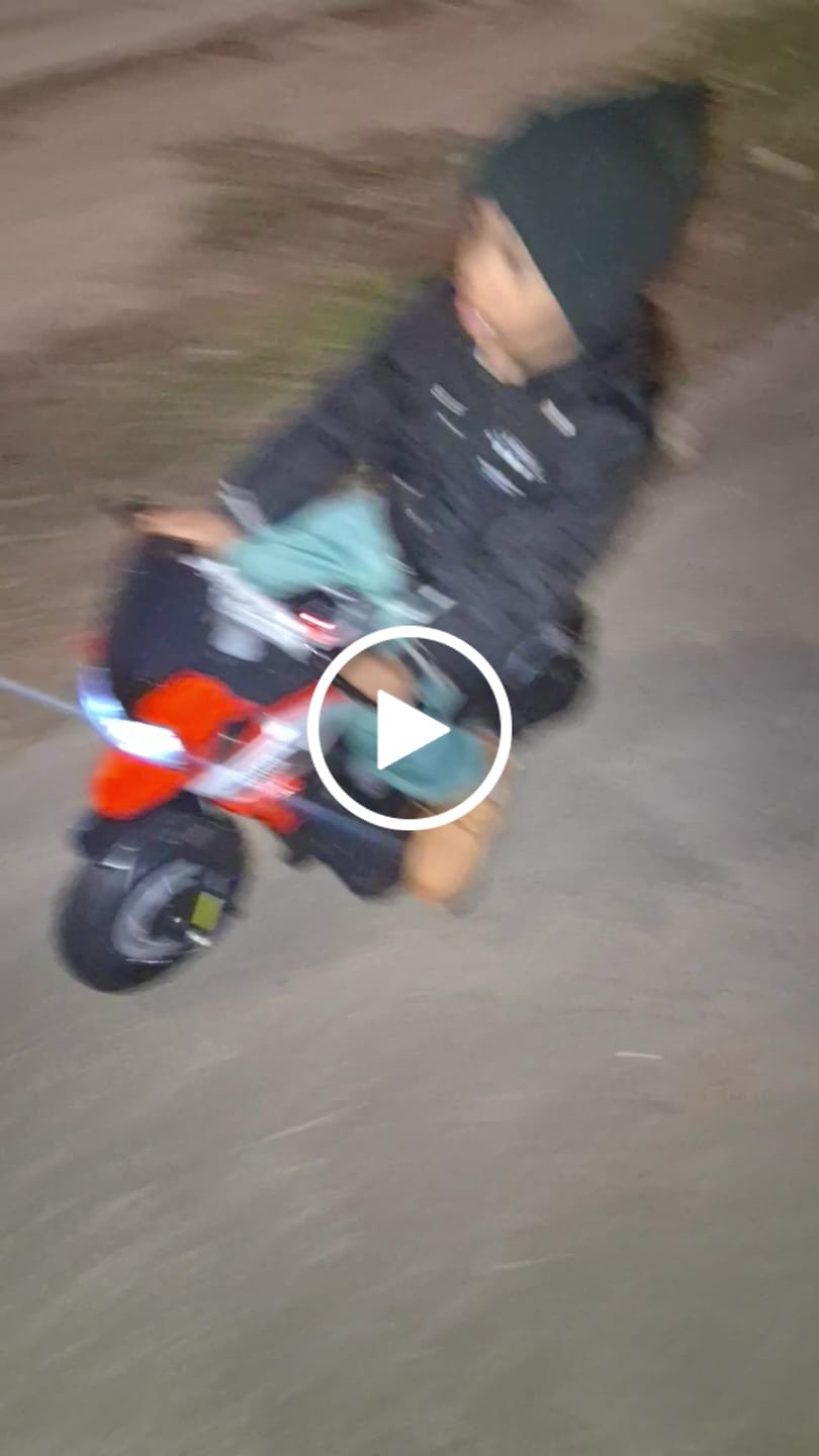 Customer video review of TOBBI 12V Electric Kids Off-Road Motorcycle