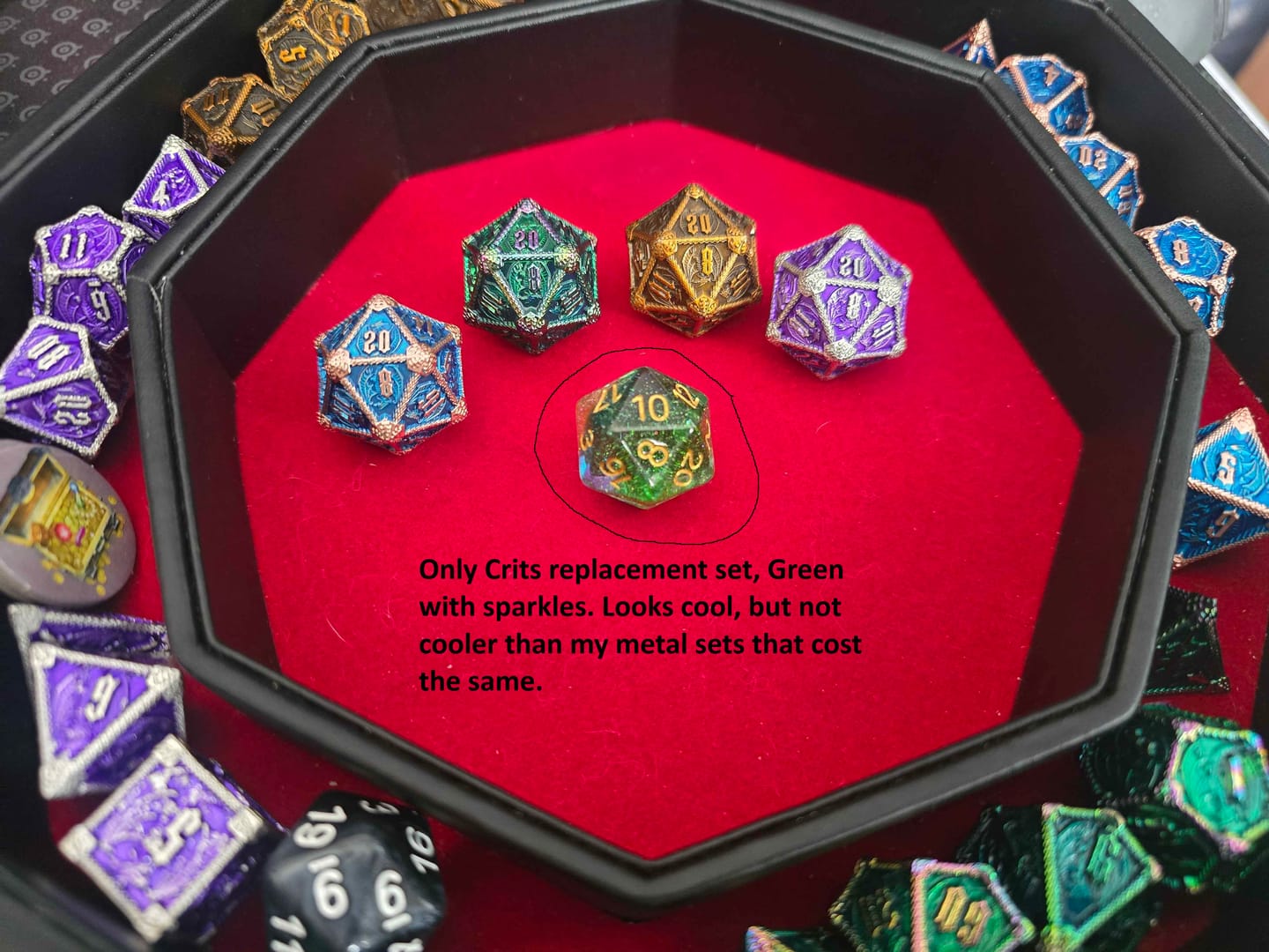 Customer photo review of Mystery Dice Set Subscription