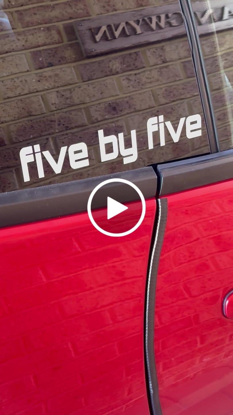Customer video review of Custom Text Decal (20cm)