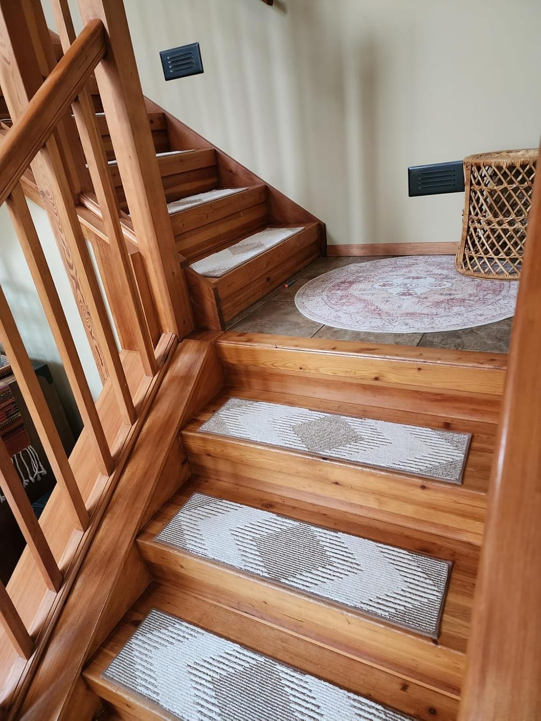 Customer photo review of Textured Non-Slip Stair Treads - Brown