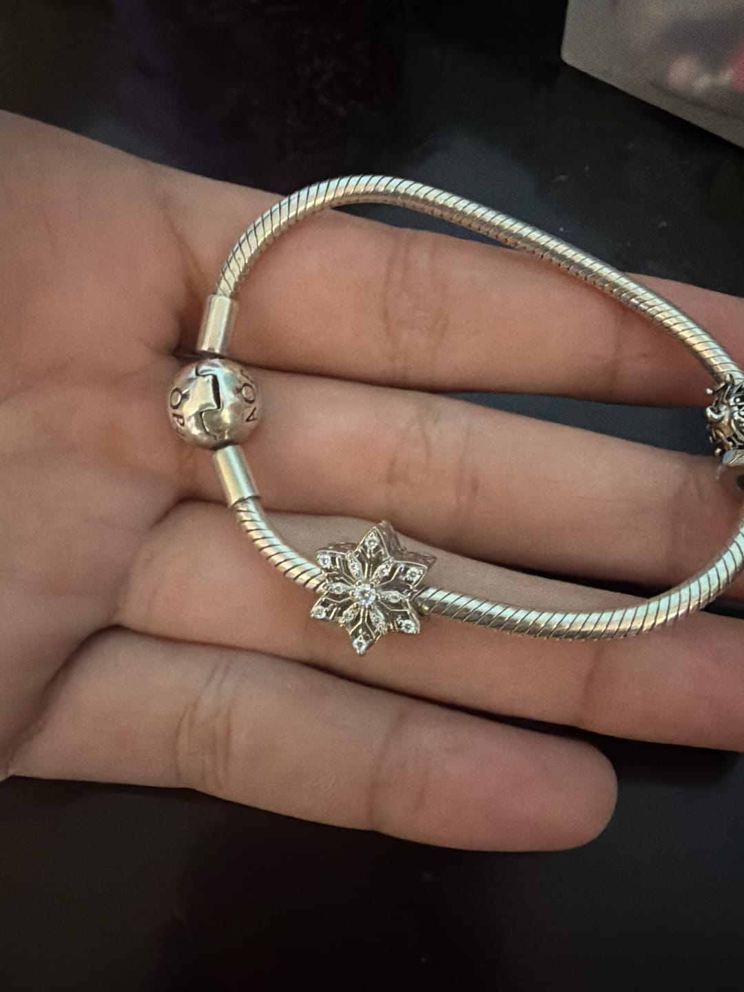 Customer photo review of Charm Copo de nieve Plata S925