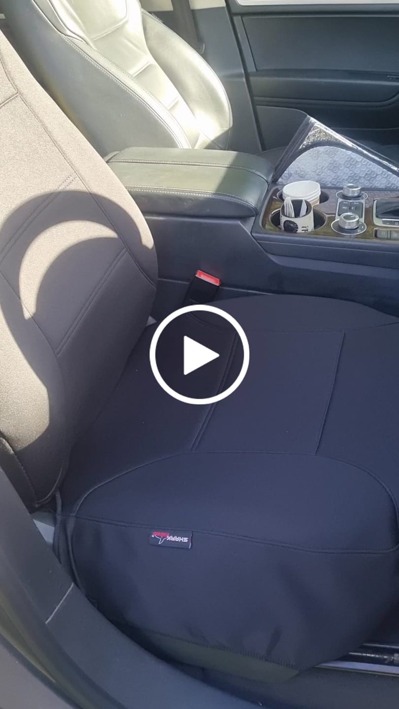 Customer video review of Sharkskin Neoprene Universal Front Seat Covers - Black