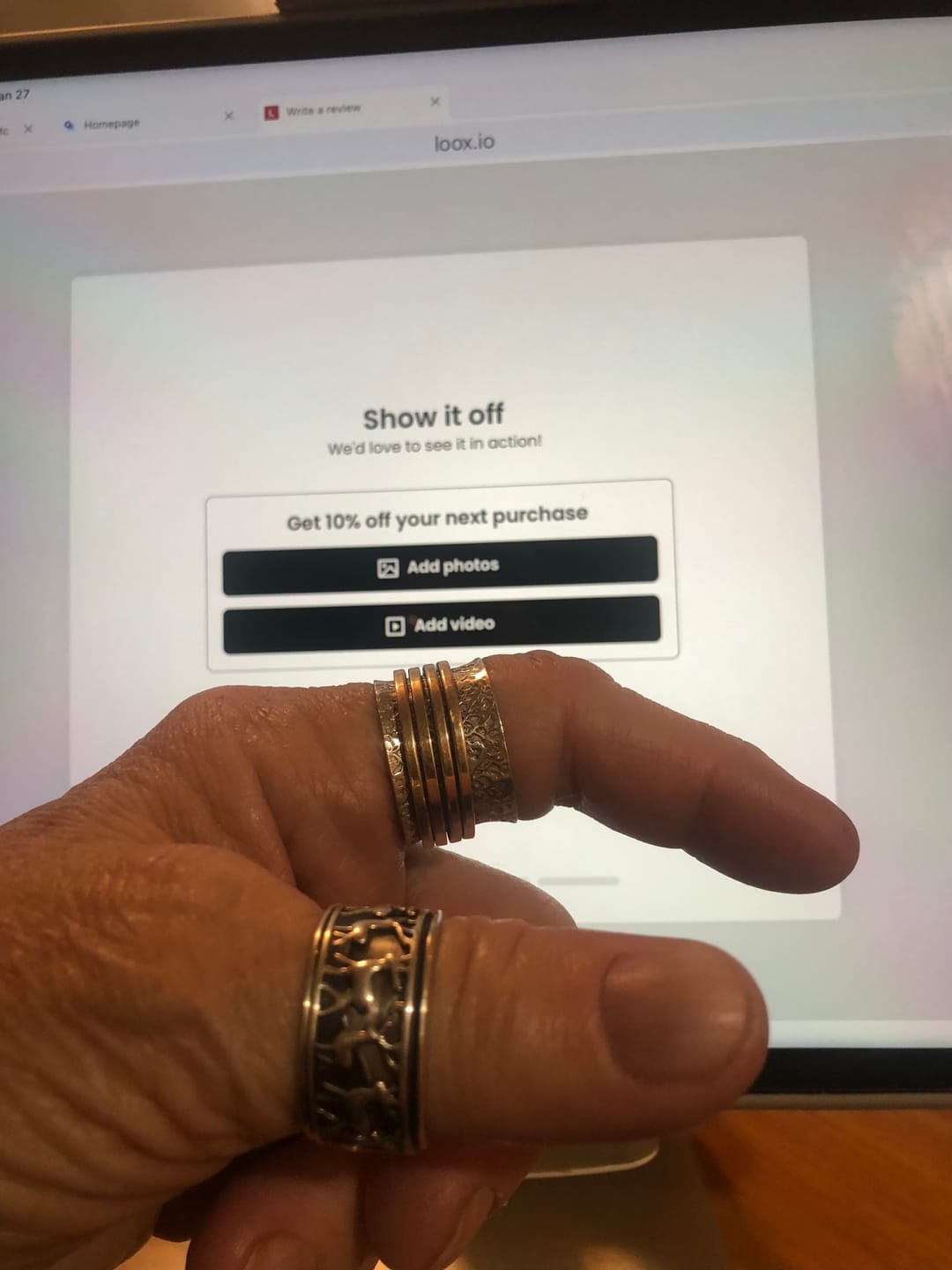 Customer photo review of Deers Fidget Ring