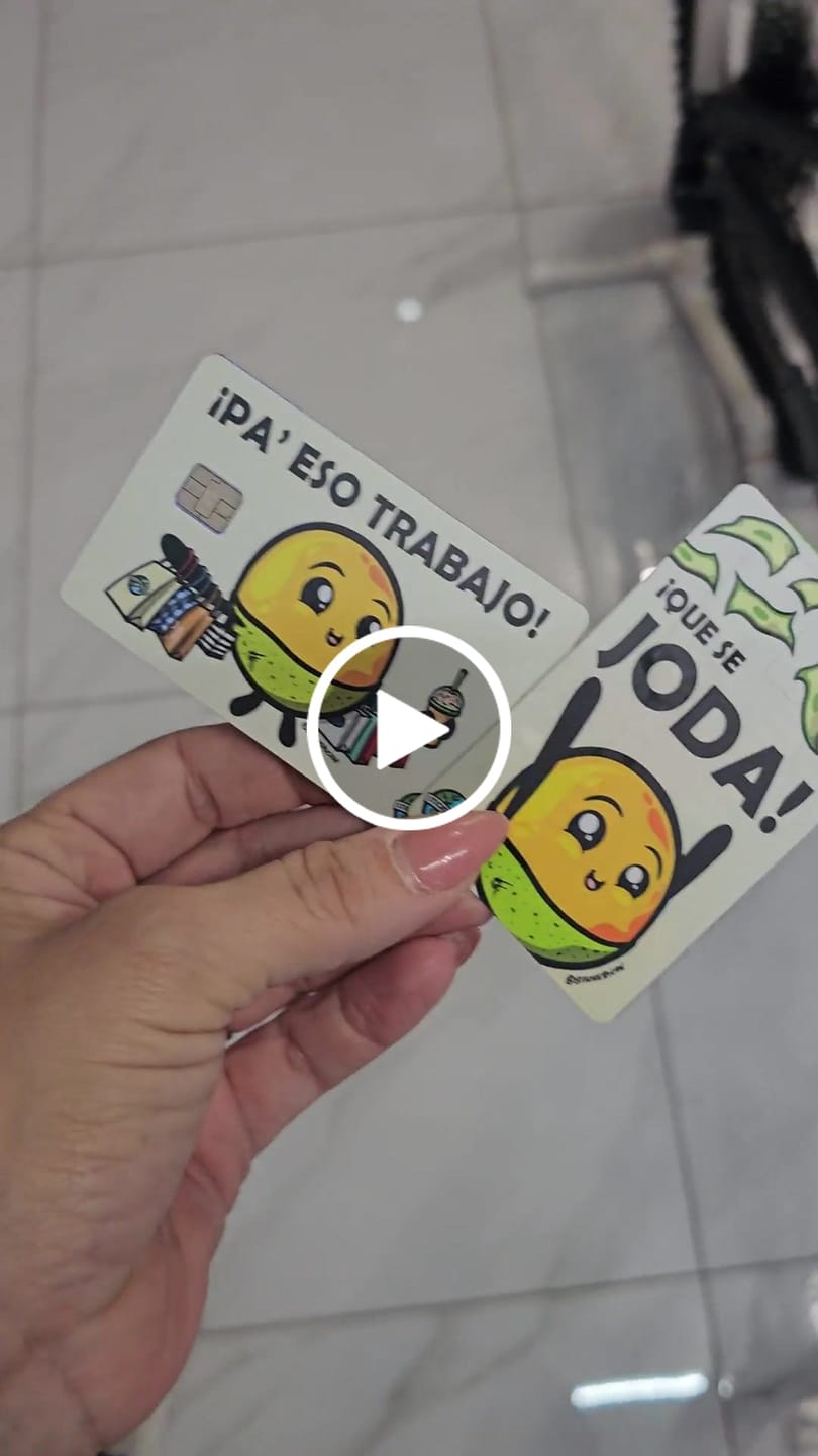 Customer video review of Que Se Joda - Sticker para Tarjeta de Crédito