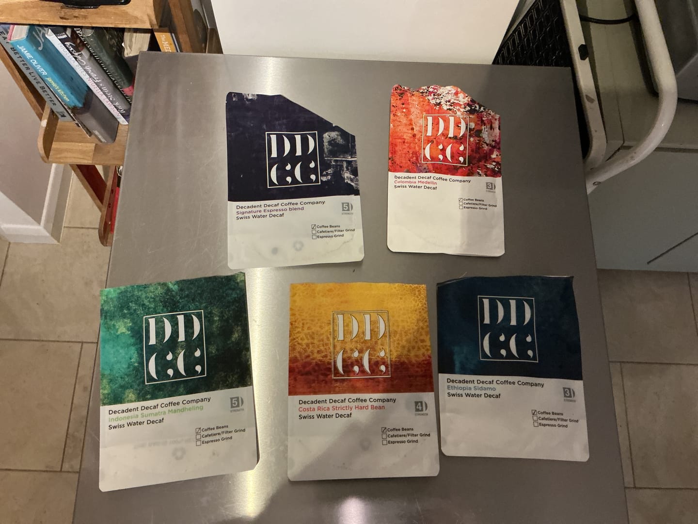 Customer photo review of Bundle of all our Swiss Water Decaf Coffees - 6 x 227g Coffees or 6 x 500g Coffees