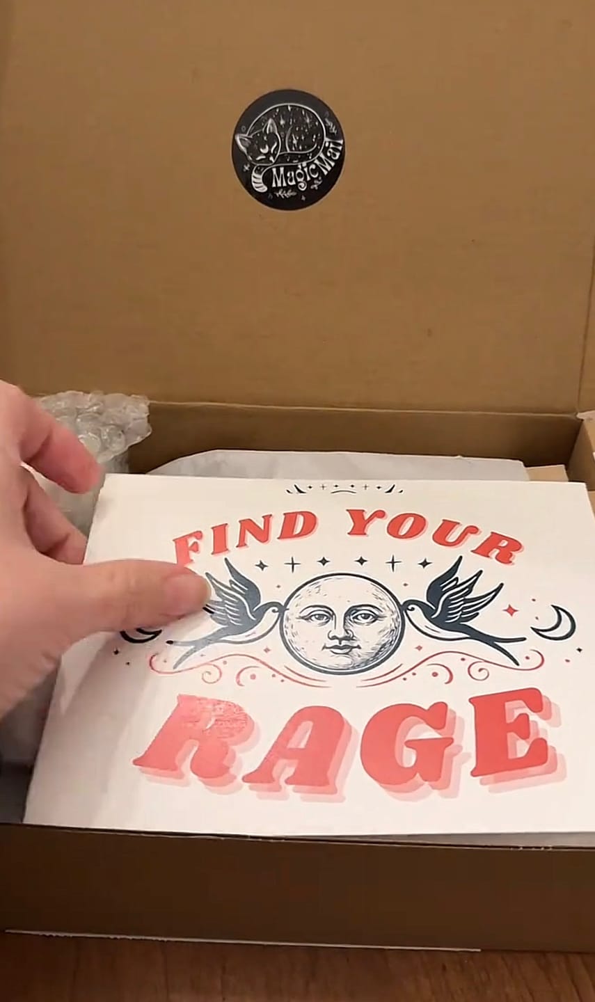 Customer photo review of The Little Box of Rage PRE-ORDER