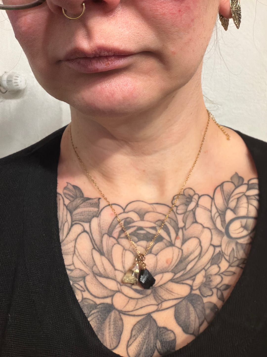 Customer photo review of Turmalin Halskette - Unbearbeitet