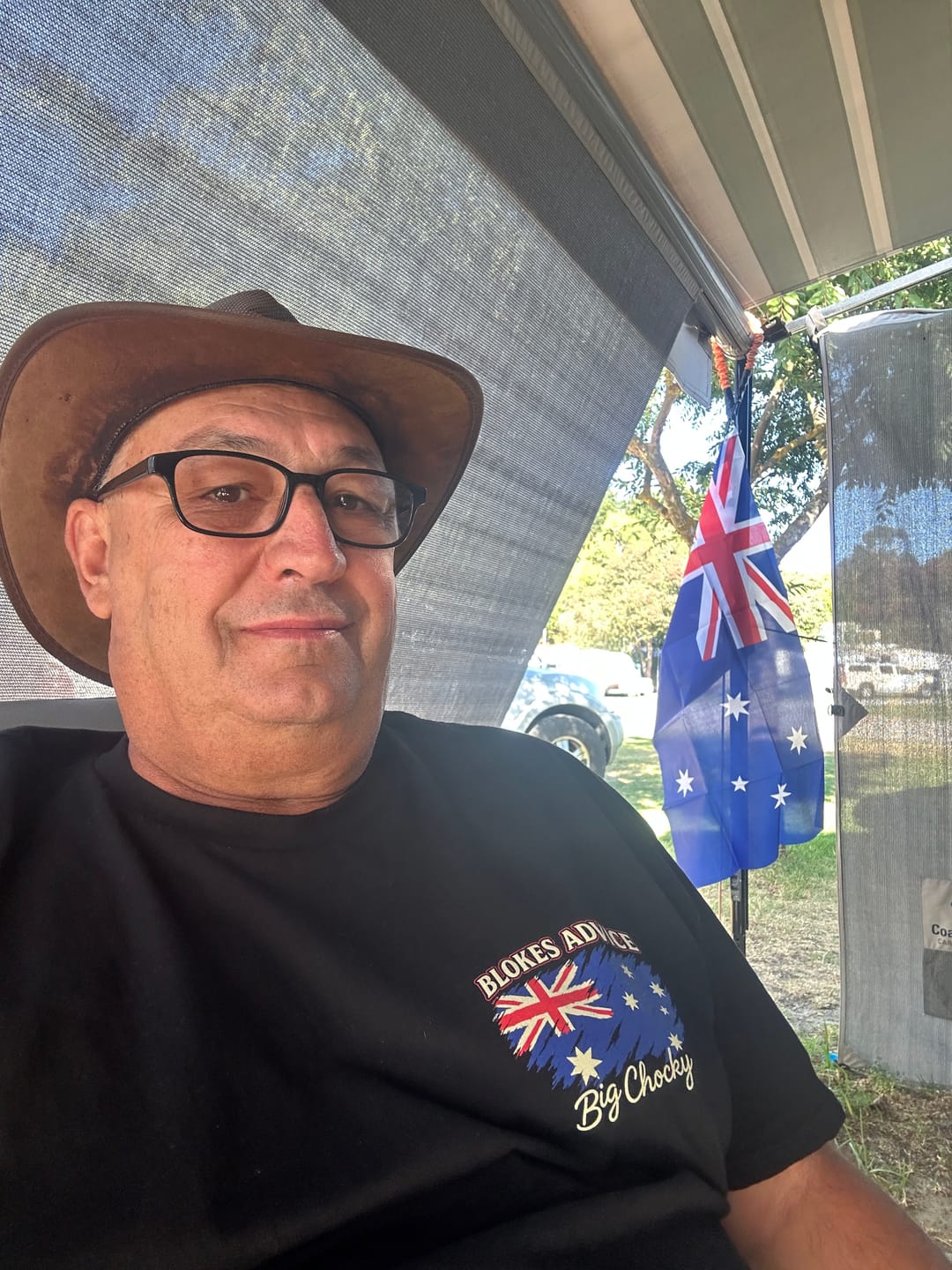 Customer photo review of Big Chocky | Aussie Day Tee