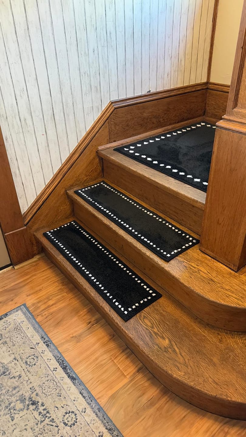 Customer photo review of CloudSoft Non-Slip Stair Treads - Black