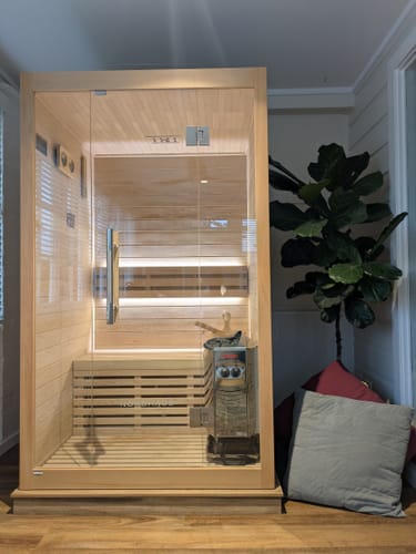 Customer photo review of 2 Person Traditional Sauna - 4.5kw Harvia Heater